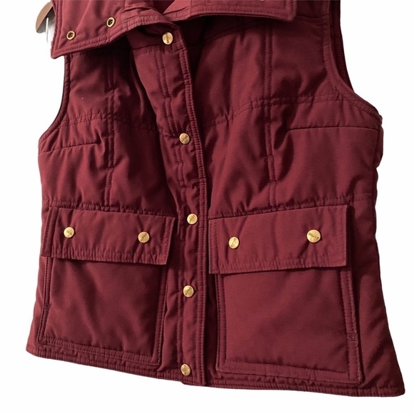 CAMP7 Maroon Thinsulate Snap Button Vest Pockets Unisex Youth Size 10 Casual - Picture 4 of 8